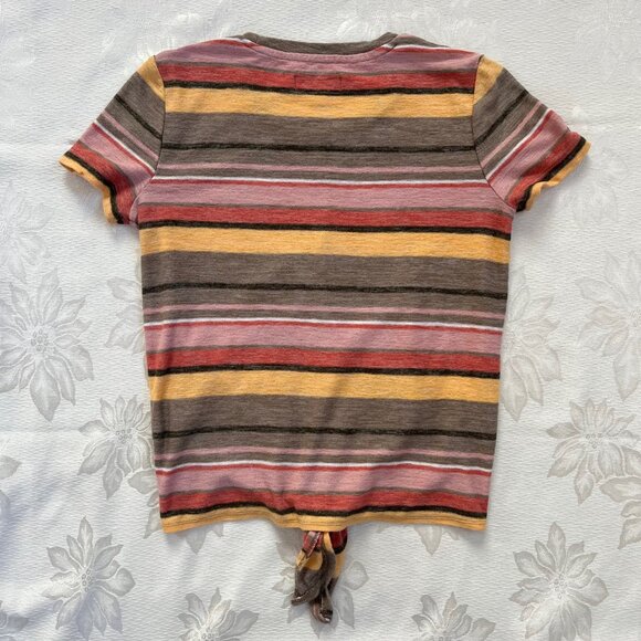 Texture and Thread by Madewell Striped Tie Top Shirt XS - Picture 5 of 15